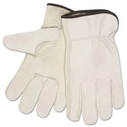 Unlined Drivers Gloves, Select Grade Cowhide, Large, Keystone Thumb, Beige (12 PR) - MCR 3211L