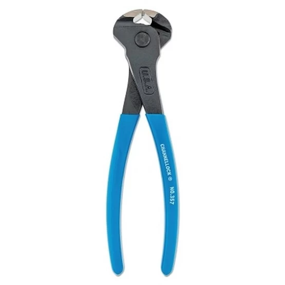 Cutting Plier-Nipper, 7 In, Polish, Plastic-Dipped Grip - Channellock 357-BULK 1 Cutting Plier-Nipper, 7 In, Polish, Plastic-Dipped Grip - Channellock 357-BULK