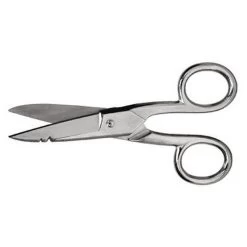 Double Notched Electrician's Scissors, 5 1/4 In, Vinyl Pouch - Wiss 175E5V