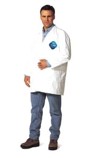 Tyvek Lab Coats No Pockets, X-Large, White (30 CA) - DuPont TY210S-XL 1 Tyvek Lab Coats No Pockets, X-Large, White (30 CA) - DuPont TY210S-XL