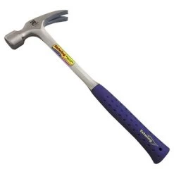Framing Hammer, Steel Head, Straight Nylon/Steel Handle, 16 In, 28 Oz Head, Milled Face - Estwing E3-28SM