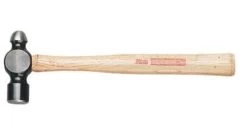 Ball Pein Hammer, Hickory Handle, 9 1/2 In, Forged Alloy Steel 4 Oz Head - Martin 102G