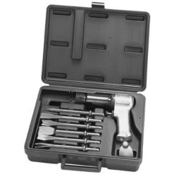 Air Hammer Kit, Super Duty, 3 1/2 In Stroke L, 2,000 Blows/min, W/6 Chisels/Case - IR 121-K6