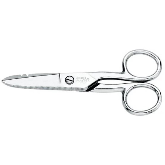 Electrician's Scissors, 5 1/4 In, Silver - Klein 2100-7 1 Electrician's Scissors, 5 1/4 In, Silver - Klein 2100-7