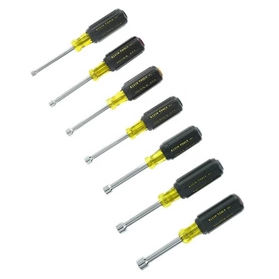 7 Pc Cushion-Grip Nut Driver Set, 3/16 In, 1/4 In, 5/16 In, 11/32 In, 3/8 In, 7/16 In, 1/2 In - Klein 631 1 7 Pc Cushion-Grip Nut Driver Set, 3/16 In, 1/4 In, 5/16 In, 11/32 In, 3/8 In, 7/16 In, 1/2 In - Klein 631