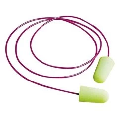 Pura-Fit Foam Earplugs, Foam, Bright Green, Corded (100 PR) - Moldex 6900