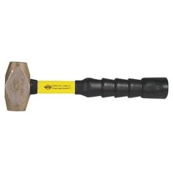 Classic Nuplaglas Non-Sparking Brass Hammer, 4 Lb Head, 12 In Fiberglass Handle, Super Grip - Nupla 30-040