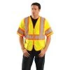 Class 3 Mesh Vests With Silver Reflective Tape, Large, Hi-Viz Yellow - OccuNomix LUX-HSCLC3Z-YL