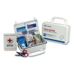 10 Person ANSI First Aid Kit, Weatherproof Plastic Case, Wall Mount - First Aid Only 6060