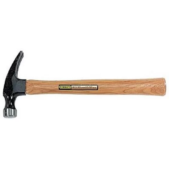Wood Handle Nail Hammer, High Carbon Steel, Hickory, 13-7/16 In L, 13 Oz - Stanley 51-713 1 Wood Handle Nail Hammer, High Carbon Steel, Hickory, 13-7/16 In L, 13 Oz - Stanley 51-713