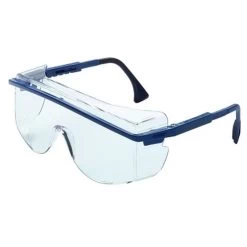 Astrospec OTG 3001 Eyewear, Clear Lens, Polycarbonate, Ultra-dura, Blue Frame, Uvex S2510