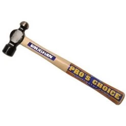 Commercial Ball Pein Hammer, Hickory Handle, 16 In, Forged Steel 48 Oz Head - Vaughan TC848
