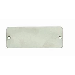 C.H. Hanson 41281 1" X 2-1/2" Aluminum Rectangle W/ Rounded Corners Blank Tags 100 Pk