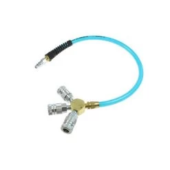 Coilhose Pneumatics FP0636C-58C Flexeel Pigtail Manifold. 3/8" X 36", 3/8 Industrial Interchange, Trans Blue