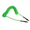Coilhose Pneumatics Pu38-15a-g Flexcoil, 3/8" Id X 15', 3/8" Mpt Rigid X Swivel Poly Air Hose - Neon Green