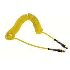 Coilhose Pneumatics Pu38-20-y Flexcoil, 3/8" Id X 20', 3/8" Mpt Rigid Poly Air Hose - Yellow