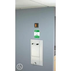 Guardian GBF1735FDP Swing-down Eye/face Wash With Drain Pan And Daylight Drain, Recess Mounted