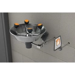 Guardian GFR1724 Freeze-resistant Widearea Eye/face Wash, Wall Mounted, Stainless Steel Bowl