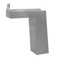 Haws 3202g Barrier Free Galvanized Steel Pedestal Drinking Fountain, Natural Steel Finish