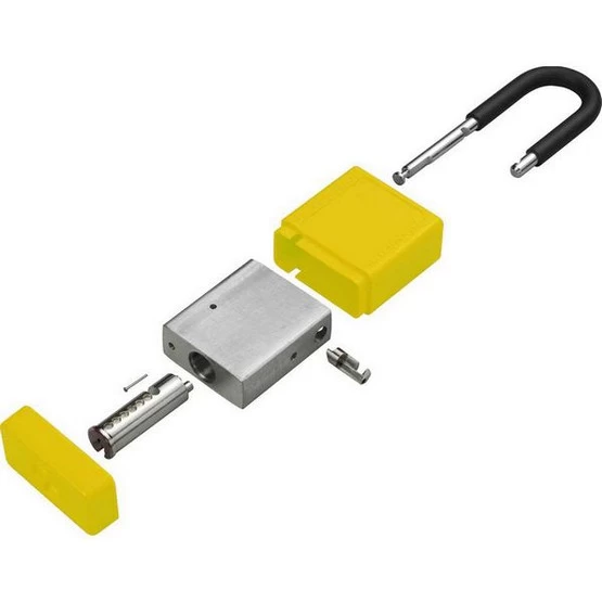 Zing 7092 Safety Padlock, Keyed Alike,1-1/2" Shackle, 3" Long Body, Yellow, 3 Pack 2 Zing 7092 Safety Padlock, Keyed Alike,1-1/2" Shackle, 3" Long Body, Yellow, 3 Pack - Image 2