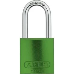 Zing 7099 Aluminum Safety Padlock, Keyed Different, 1.5" Shackle, 1-9/16" Body, Green