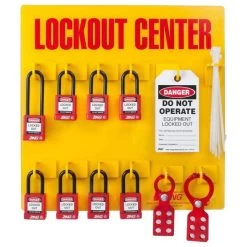 Zing 7114 Lockout Station, 8 Padlock, Stocked