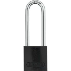 Zing 7202 Aluminum Safety Padlock, Keyed Different, 3" Shackle, 1-9/16" Body, Black
