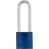 Zing 7203 Aluminum Safety Padlock, Keyed Different, 3" Shackle, 1-9/16" Body, Blue