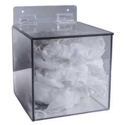 Zing 7306 Eco Beard/hair Net Dispenser, Clear Plastic With Hinged Lid, 9"hx7.5"wx8"d